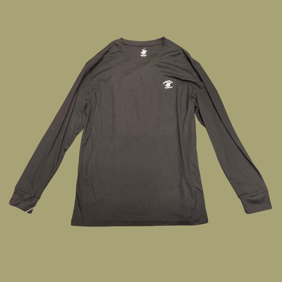 Beverly Hills Polo Club Black Long Sleeve Thermal Top β Size L | Streetwear - Picture 3 of 8